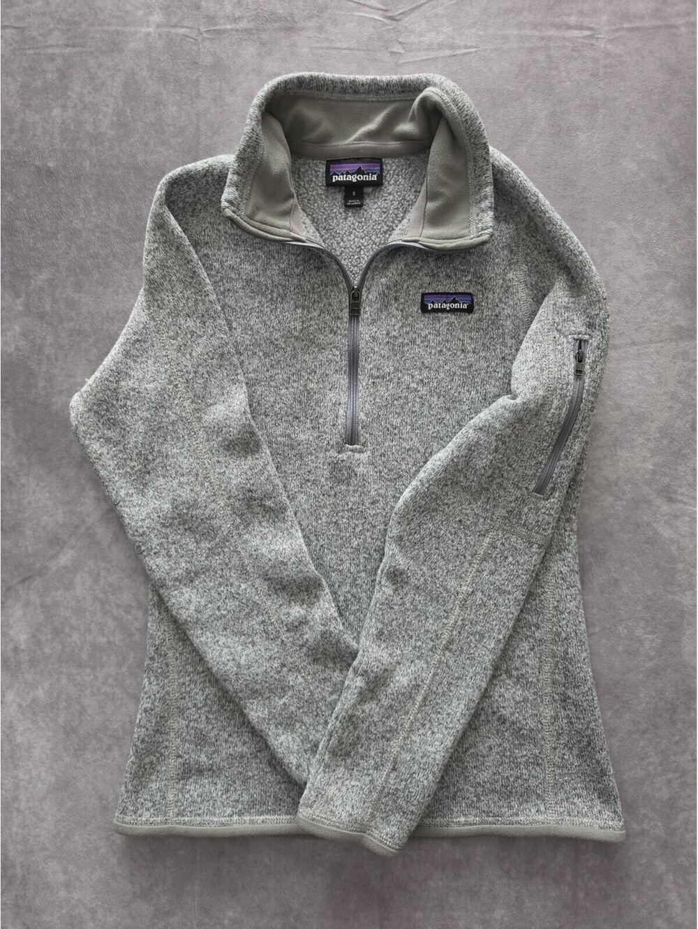 Patagonia Better Sweater 1/4 Zip Fleece Pullover Women's Small Gray Cozy